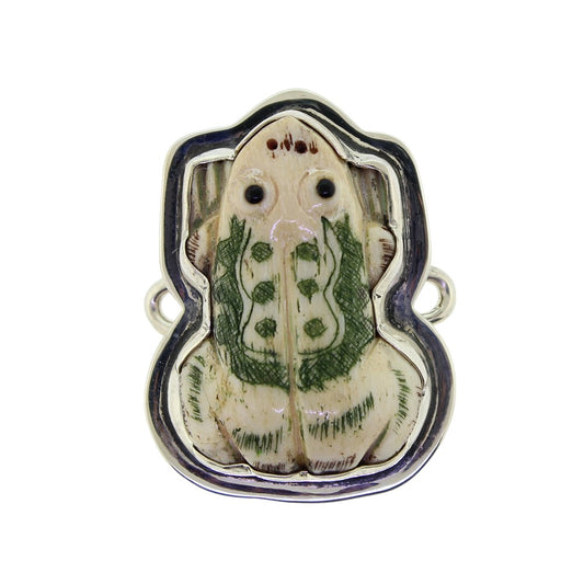 Tabra Bone Frog Charm