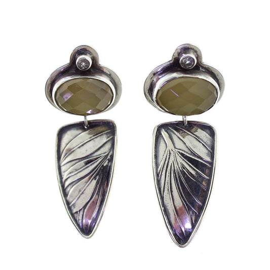 Tabra Chalcedony & Blue Topaz Earrings