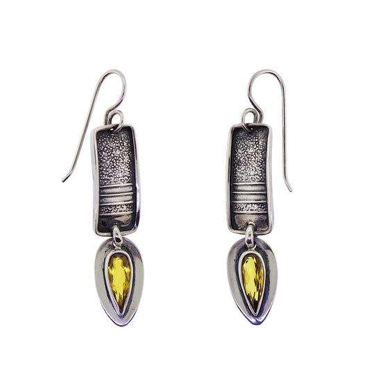 Tabra Citrine Sterling Silver Wire Earrings