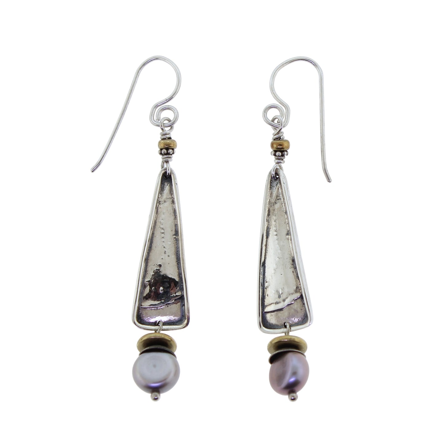 Tabra Silver Mother of Pearl Dangle Earrings