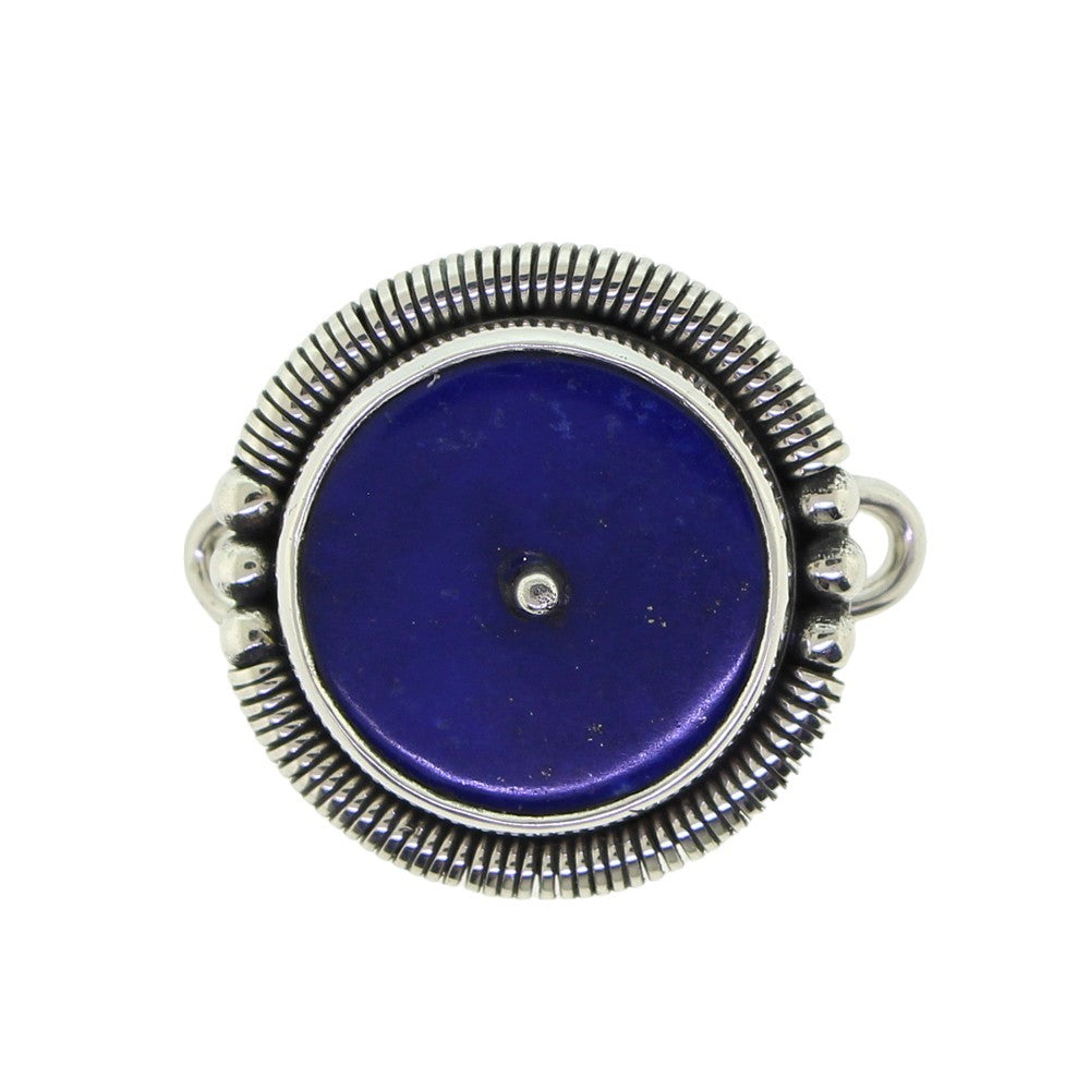 Tabra Lapis Lazuli Round Coil Charm