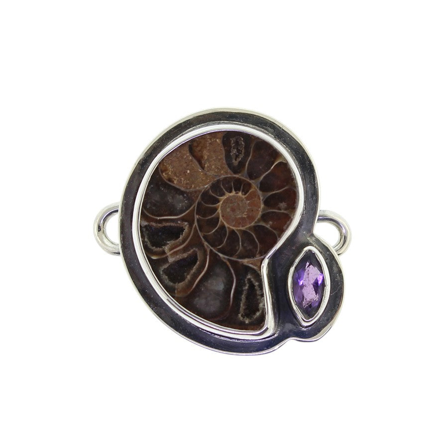 Tabra Ammonite Amethyst Charm