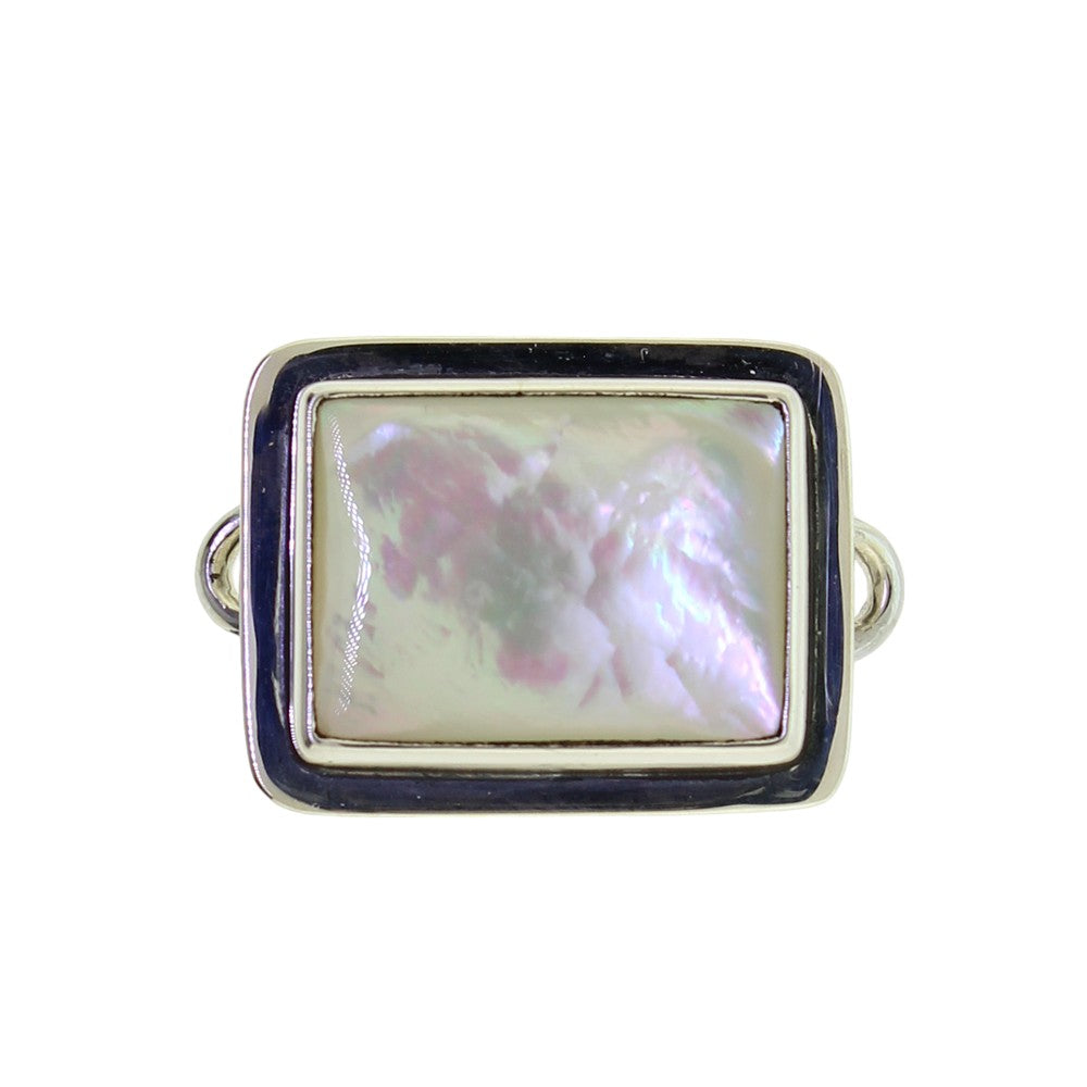 Tabra Mother of Pearl Rectangle Charm