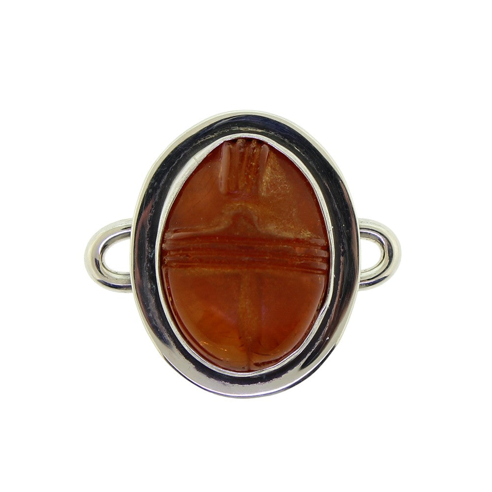 Tabra Amber Scarab Charm