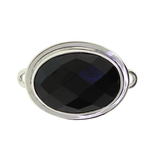 Tabra Onyx Charm Faceted Oval