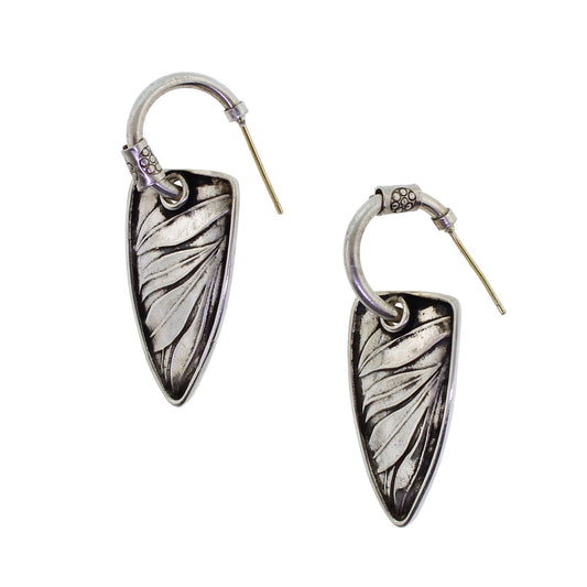 Tabra Sterling Silver Leaf Post Earrings