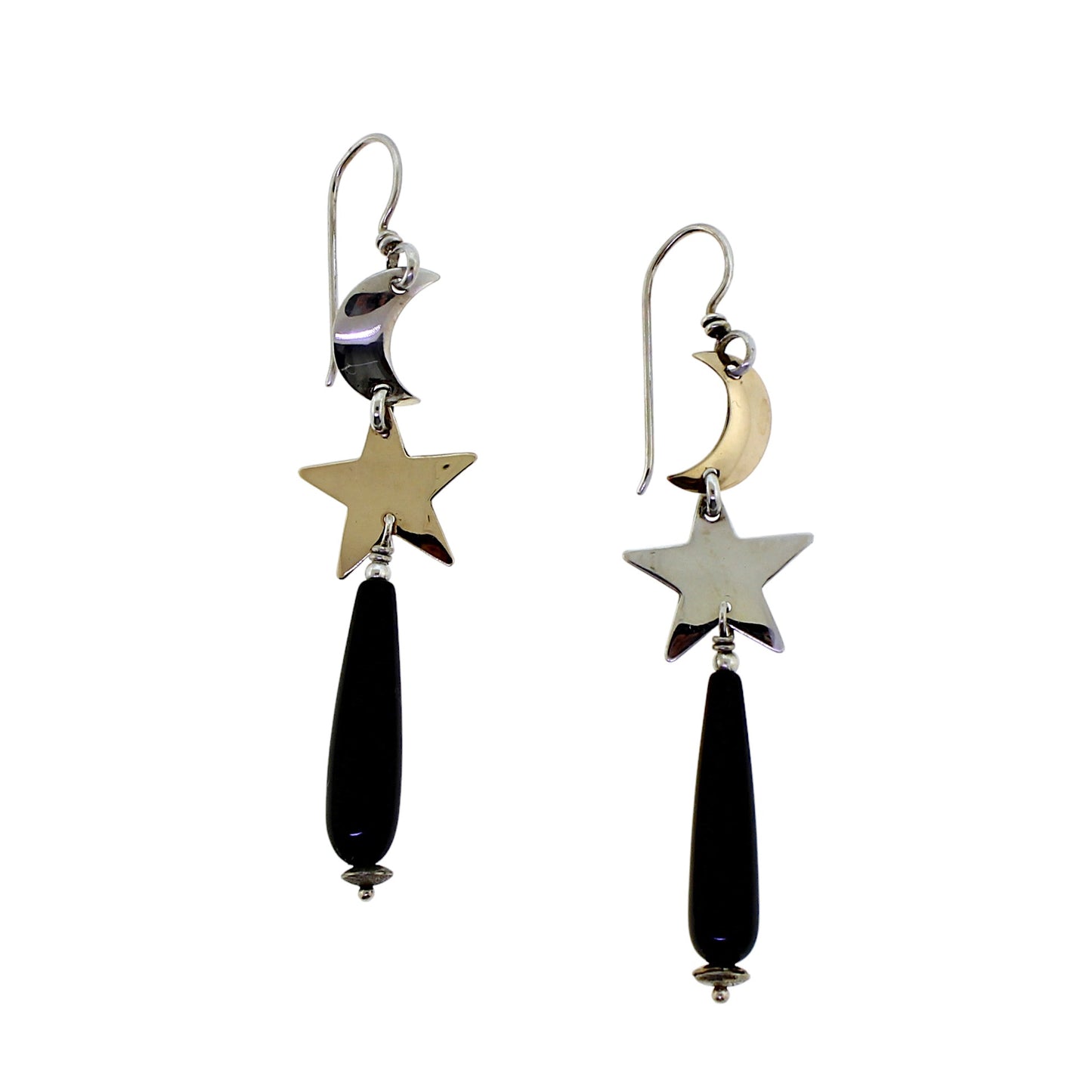 Tabra Star and Moon Onyx Dangle Earrings