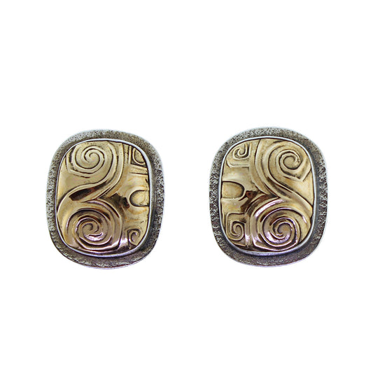 Tabra Bronze Swirl Post Earrings