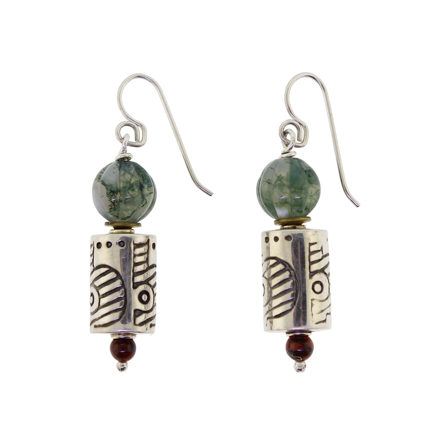 Tabra Silver Bead Earrings