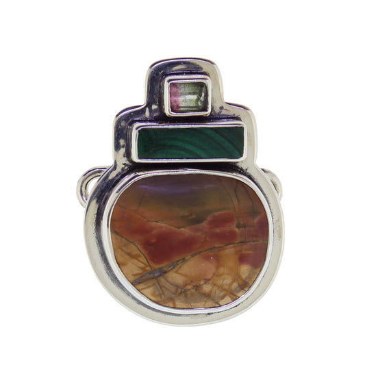 Tabra Morrisonite Jasper Malachite Charm