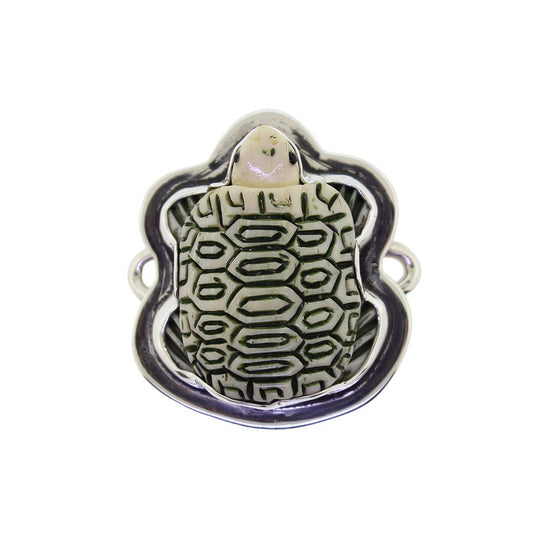 Tabra Bone Turtle Charm