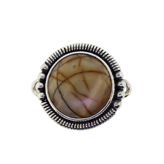 Tabra Jasper Coil Bezel Charm