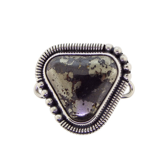 Tabra Hematite Triangle Coil Charm