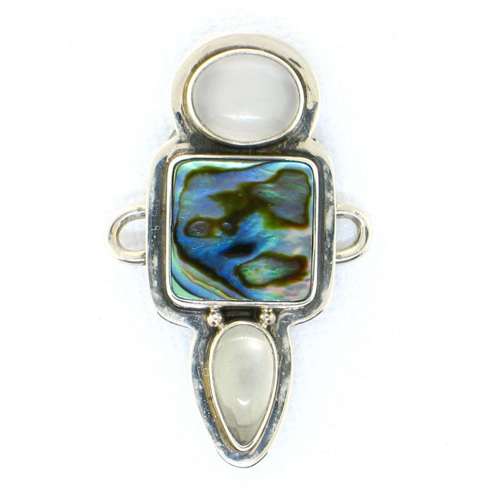 Tabra Paua Shell and Moonstone Charm
