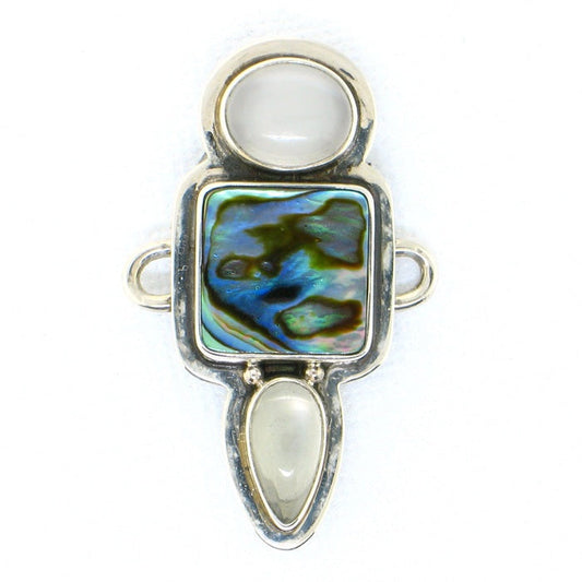 Tabra Paua Shell and Moonstone Charm