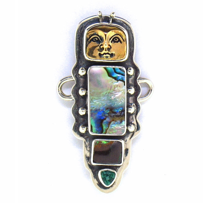 Tabra Bug Goddess Charm with Paua Shell