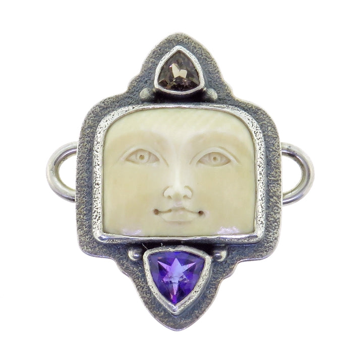 Tabra Bone Sun God and Iolite Charm