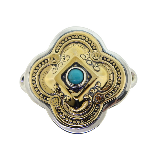 Tabra Bronze Baroque Turquoise Charm