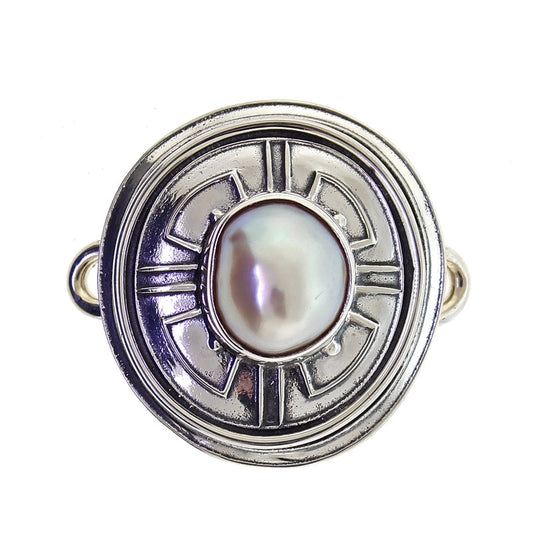 Tabra Freshwater Pearl Silver Emboss Charm