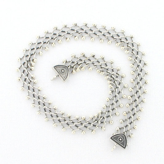 Tabra Sterling Silver Necklace Connector Chain Narrow Open Weave