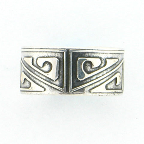 Tabra Sterling Embossed Band Ring