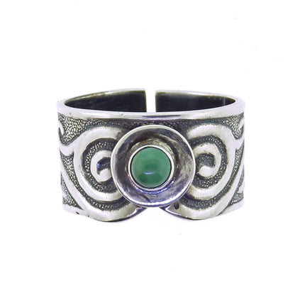 Tabra Turquoise Sterling Silver Swirl Ring