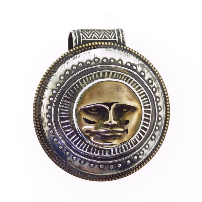 Tabra Bronze Sun God Ethnic Pendant